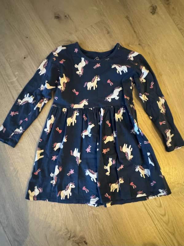 Blár unicorn kjóll H&M