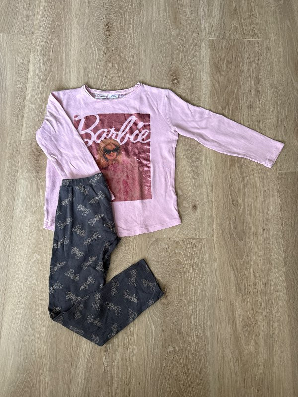 Zara barbie nátttföt bleik grá