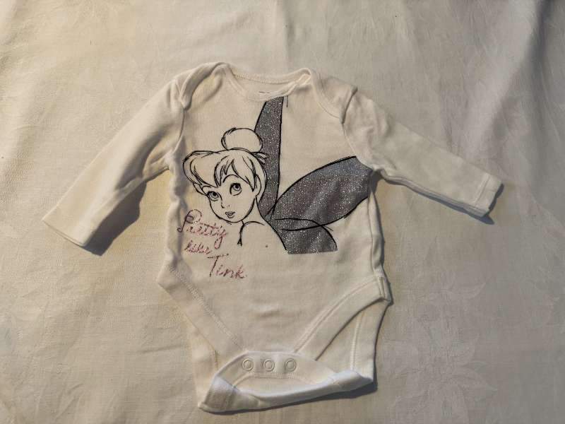 Primark samfella hvít 0-3m